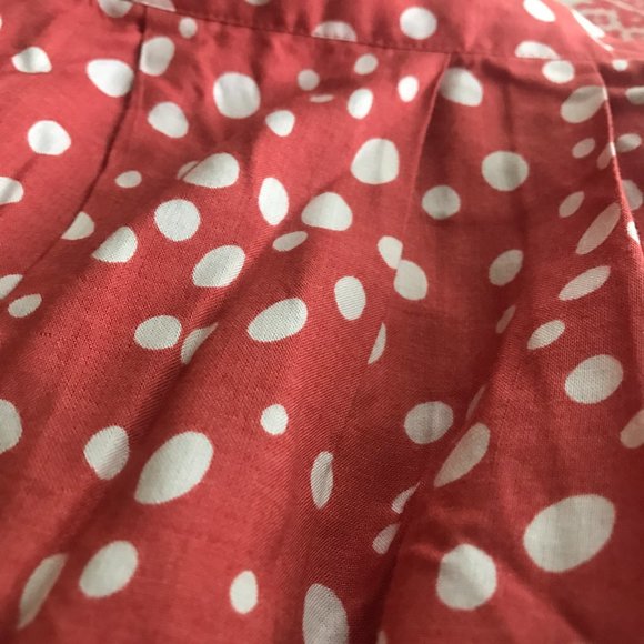 Forever 21 Coral Polka Dot Circle Skirt - Picture 4 of 8